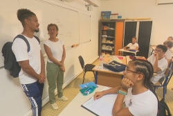 Le para-athlète guadeloupéen, Flavio Da Pozzo, parrain d'une classe de 3ème au CREPS